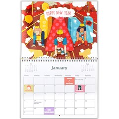 牆上日曆 11 英寸 (27.94 厘米) x 8.5 英寸 (21.59 厘米) (18 個月)